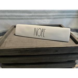 Rae Dunn NOPE Ceramic Paperweight